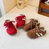 Zapatos deportivos de suela blanda para niños de 3 a 6 años, nuevo modelo de otoño, zapatos Forrest Gump de suela blanda antideslizantes para niñas, zapatos casuales rojos para niños