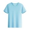 Camiseta de algodão puro com logo impresso personalizado atividade de empresa pai-filho gola redonda camisa publicitária manga curta macacão roupas de classe impressão
