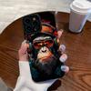Aplicável à capa de celular Apple iPhone15ProMax 12 casal XsMax fundo preto cor de pintura a óleo orangotango tudo incluído