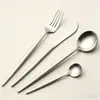 Set de cubiertos de acero inoxidable 304 de alta gama, para bistec, tenedor y cuchara, para cafeterías elegantes y restaurantes occidentales