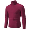 Tejidos de Punto para Hombre Exportación Transfronteriza Venta al por Mayor Otoño 2025 Nuevo Tejido de Punto para Hombre Puntada Delantera y Trasera Cuello Alto Ropa Interior de Punto