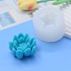 Lótus florido Sabonete de lótus fondant de chocolate diy açúcar molde de cozimento perfumado vela de pedra molde de silicone