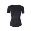 Camiseta Esportiva Fina de Manga Curta Transfronteiriça Feminina Roupa de Secagem Rápida Respirável Modeladora Justa para Corrida Yoga Fitness Top