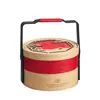 2026 Nuevo Modelo Caja de Pasteles de Luna de Mediados de Otoño, Estilo Chino Doble Capa 8 Piezas Cilindro de Papel con Asa, Caja de Empaque Universal para Festival de Mediados de Otoño, Caja Vacía