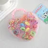 Mini ligas para el cabello en caja, dulces y frescas, serie de colores macarrón, versátiles y lindas, accesorios para el cabello que no dañan para niños