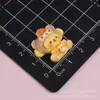 Cachorrinho e gatinho Sanrio brilhantes de desenho animado, cola de creme, acessórios de resina DIY, pingente de bolsa, enfeites de animais pequenos DIY