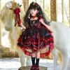 Disfraz Infantil de Halloween Lolita Niñas Vestido de Princesa Vampiro Disfraz de Cosplay Vestido de Cumpleaños para Niña Pequeña