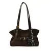 Bolso de Hombro Tipo Tote con Lunares Estilo Coreano de Nicho para Mujer Otoño/Invierno 2026 Bolso de Hombro Único Versátil para el Trabajo Moda Simple