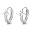 Pendientes de estrella hueca para mujer plata de ley 925 simples versátiles ins pendientes de estrella cruzada tendencia joyería de oreja personalizada temperamento