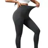 Pantalones Deportivos de Cintura Alta para Control de Abdomen, Efecto Realce de Glúteos Fruncidos, Pantalones Largos Elásticos de Fitness y Yoga, Estilo Europeo y Americano