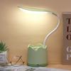 Soft Light Eye Protection Candeeiro de mesa de leitura multifuncional No Blue Light Suporte para telefone móvel Candeeiro de mesa Dormitório Quarto criativo Pen Holder Candeeiro de mesa