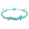 Pulseira de Cascalho de Cristal de Cor Natural Pulseira Simples Versátil Corrente Feminina Pedra Irregular Pulseira Ajustável