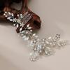 Pente de cabelo de noiva de cristal feito à mão transfronteiriço Europa e Estados Unidos novo cocar de casamento liga strass flor pente fábrica atacado