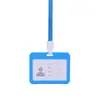 Juego de tarjetas tarjeta de trabajo insignia de doble cara cuerda para colgar tarjeta de exposición tarjeta de trabajo etiqueta de control de acceso para autobús etiqueta de empleado