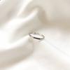 Plata de ley S925 moda coreana fila simple circonita de perforación doble circonio personalidad minimalista anillo abierto anillo de dedo niños
