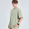 Camiseta de Algodão Puro Fio Duplo 280g, Manga Curta, Verão, Unissex, Gola Redonda, Corte Solto, Tamanho Plus Size, Suporta Impressão