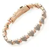 Pulseira Magnética Europeia e Americana Transfronteiriça Mais Vendida, Formato de Coração com Pedras Completas, Pulseira Magnética de Casal de Linha Única da Moda de Luxo Leve, Joias Atacado