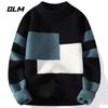 Outono e inverno nova marca de moda suéter de gola redonda masculino base casual solto suéter de malha suéter quente 2024