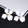 Venta Caliente Transfronteriza Pendientes de Aleación con Pintura de Flor Pendiente Simple Versátil Joyería para Mujeres Europeas y Americanas