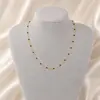 Jóias transfronteiriças europeias e americanas simples contas de vidro preto colar artesanal moda feminina colar chocker curto