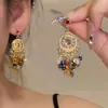 Nuevos Pendientes de Borla con Cuentas Chinas Pendientes de Estilo Étnico Retro para Mujer Diseño Cheongsam Hanfu Pendientes Exóticos