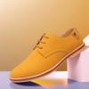 Sapatos Casuais Masculinos de Outono Flats Britânicos Camurça Couro Nobuck Solado Tbottomon Tamanho Grande Transfronteiriço Sapatos de Couro Sapatos Sociais Masculinos Modernos