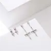 Aretes Irregulares de Cruz con Borlas para Mujer, Estilo Minimalista, Diseño de Nicho, Sensación de Alta Gama, Nuevo Modelo Versátil 2025
