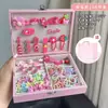 Conjunto Caixa de Presente de Acessórios de Cabelo Infantil de Alta Qualidade Acessórios de Cabelo para Meninas Caixa de Joias Laço de Princesa Exquisito Presente de Aniversário