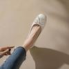 Zapatos Planos Delicados de Piel de Oveja ~ Boca Baja con Lazo Redondos Cómodos Tres Colores en stock Casual Suela Suave Zapatos de Rollo de Huevo Estilo Nuevo