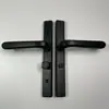 Cerradura Moderna Simple de una Palabra para Puerta de Vidrio Cerradura Estrecha Lateral para Puerta de Baño Cerradura Sin Llave para Puerta Interior de Aluminio de Puente Roto Negro