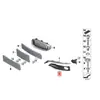 51117293798 Es Adecuado para la Cubierta de la Rejilla de la Luz Antiniebla del Parachoques Delantero de Bmw F34.