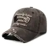 Gorra de béisbol bordada lavada estilo vintage transfronteriza para hombre, estilo primavera y otoño, versión coreana, gorra de visera de pato desgastada, protección solar, sombrero casual para exteriores