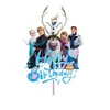 Decoraciones de Banderines para Pastel de Cumpleaños de Niñas Suministros para Fiesta Toppers y Banderines Temáticos de Frozen Accesorios