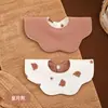 Babeero de tela crepé para babas, Clase A, doble cara, hecho a medida, algodón puro, babero impermeable, babero de encaje anti-vómito para recién nacidos