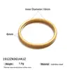 Anillo de Acero Inoxidable Europeo y Americano Taina Simple Sentido de Alta Gama Moda Anillo Simple Color Acero de Titanio Sin Color Joyería de Mano Transfronteriza