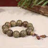 Pulsera Auténtica de Cuentas de Sándalo Verde Buda, Sándalo Natural, Pulsera con Fragancia de Sándalo Jade Argentino, Joyería para Hombres y Mujeres