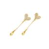 Full Diamond Love Long Tassel Brincos Nova Entrada Luz Luxo Moda Elegante All-match Brincos Simples Personalidade Brincos para Mulheres