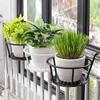 Solno flor prateleira varanda corrimão decoração casa ferro guardrail criativo simples vaso de flores cabide carnudo verde rosa