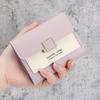 Cartera sencilla para mujer, estilo coreano, antimagnética, portátil, para estudiantes, estilo fresco, monedero, multifuncional, plegable, pequeña, tarjetero