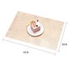 Mantel Individual Rectangular de PVC Bronceado Calado de Lujo Ligero Ningxin, Antideslizante, Aislante del Calor, para Mesa de Restaurante Hotel, Posavasos