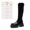 Botas largas para mujer, otoño e invierno, pequeñas, redondas, retro, de caña alta, de caballero, con suela gruesa, boca en V, tacón medio, botas finas de tacón grueso