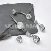 Clavo de Ombligo de Titanio F136 Colgante de Circonita Anillo de Ombligo Venta Caliente en Amazon Joyería para Piercings de Aleación de Titanio G23 Venta al por Mayor