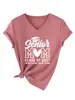 Mãe Formanda Turma de 2027 Camiseta Feminina de Manga Curta com Decote V Moda Nova Estação Independente Amazon Wish