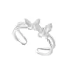 Anillo de Mariposa de Doble Capa para Mujer Diseño de Nicho de Gama Alta Abierto Ajustable Anillo para el Dedo Índice Nuevo Versátil para Otoño e Invierno