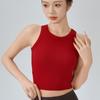 Sutiã Esportivo de Peça Única Espesso Personalizado com Bojos no Peito para Mulheres, Design Costas Nuas para Fitness, Colete à Prova de Choque de Alta Intensidade para Roupa Externa