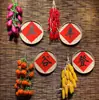 Fondo de pared para restaurante decoración cultural, adornos colgantes para restaurante de hot pot, artículos vintage tejidos de bambú, decoraciones colgantes nostálgicas de estilo retro rural