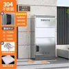 Caja de entrega a domicilio exterior de acero inoxidable, gabinete de almacenamiento de paquetes antirrobo para la entrada, caja de recogida privada montada en la pared para villas