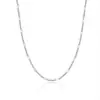 Yinzhen S999 Plata Pura Cadena Desnuda Brillante Collar de Lentejuelas para Mujer Verano Diseño de Nicho Lujo Accesible Cadena de Clavícula de Plata Esterlina de Gama Alta