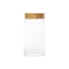 Frasco de Vidrio Sellado con Tapa de Bambú de Rosca, Frasco de Almacenamiento para Alimentos, Miel, Empaque de Té, Frasco de Fermentación de Vino de Alto Borosilicato