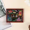 Imanes de Refrigerador Populares de Madera Estilo Pizarra Pintada a Mano, Ciudad China Tendencia Nacional Viajes Qingdao Imanes de Refrigerador Culturales y Creativos
